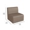 Flash Furniture Bright Beginnings Commercial Grade Modular Classroom Soft Seating, Armless 1-Seater Sofa, Neutral Vinyl MK-KE15693-GG - alternate 8
